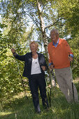 Nordic Walking in Forest, Kristiansand, Norway