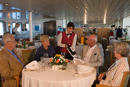Fine Dining in MS Bremen Restaurant, Aboard MS Bremen Cruise Ship, Hapag-Lloyd Kreuzfahrten, Germany