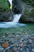 Waterfall in Heutal valley, Chiemgau, Bavaria, Germany