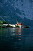 Kirche von St. Bartholomä am Königssee, Berchtesgadener Alpen, Oberbayern, Bayern, Deutschland