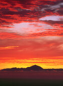 Sonnenuntergang über Teide, Teneriffa, Kanarische Inseln, Spanien