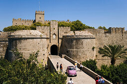 Amboise gate, Palace of the Grandmaster, built during  the 14th century, Rhodes Town, Rhodes, Greece, (Since 1988 part of the UNESCO World Heritage Site)