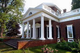 Blick auf das Haus von Thomas Jefferson, Monticello, Virginia, USA