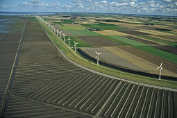 Wind energy plant, North Sea coast, Schleswig-Holstein, Germany