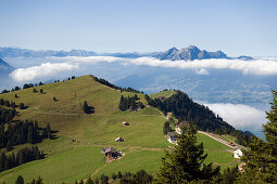 View from Rigi Kulm (1797 m) to Pilatus (2132 m), Rigi Kulm, Canton of Schwyz, Switzerland