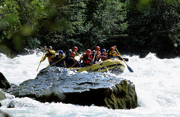 rafting on river Inn, Imst, Tyrol, Austria