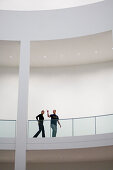 People visiting the Pinakothek der Moderne, Munich, Bavaria, Germany