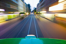 Strassenbahn in Fahrt, Hannover, Niedersachsen, Deutschland