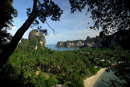 View from view point on Hat Rai Leh and Hotel Rayavadee, Hat Rai Leh East, Krabi, Thailand