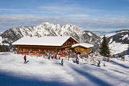 skiing hut in the bavarian Alps, Upper Bavaria, Germany