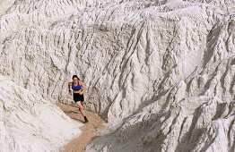 Trail running. Grand Staircase-Escalante National Monument. Utah. USA