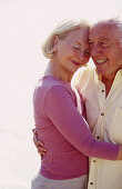  Couple, Couples, Daytime, Embrace, Embracing, Exterior, Female, Fondness, Gray-haired, Grey-haired