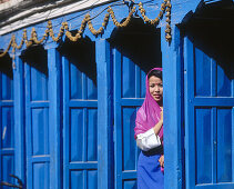 Nepalese woman. Durbar square. Kathmandu. Nepal.