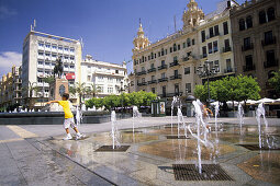 Square with fountains. Córdoba. Spain