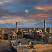 Khiva, Chiwa at sunset, Chiwa, Uzbekistan, Asia