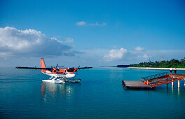 Wasserflugzeug, Wassertaxi, Malediven, Indischer Ozean, Meemu Atoll