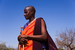 Portrait of a male Maasai, Coast, Kenya