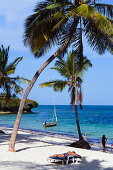 Tourists relaxing at Shanzu Beach, Coast, Kenya