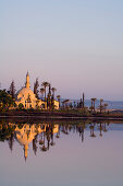 Hala Sultan Tekke mosque at Larnaka Salt Lake, Larnaka, South Cyprus, Cyprus