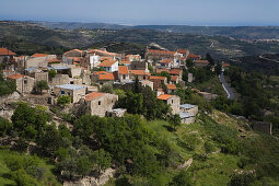 Dorf Vouni und Berglandschaft, Troodos Gebirge, Vouni, Südzypern, Zypern