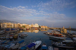 Kyrenia harbour, Reflection in the water, Kyrenia, Girne, North Cyprus, Cyprus