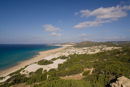 Golden Sands, Golden Beach with sand dunes, Nagkomi Point, Dipkarpaz, Rizokarpaso, Karpasia, Karpass Peninsula, North Cyprus, Cyprus