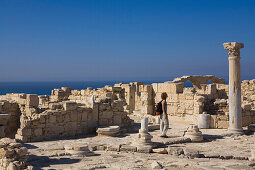 Ruins of an early Christian Basilica, ancient city of Kourion, Kourion, South Cyprus, Cyprus