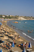 People on the beach at Coral Bay, Paphos area, South Cyprus, Cyprus