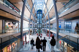 View inside the inner-city mall Europa, Hamburg, Germany