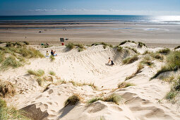 Dünen in Camber Sands, Kent, England, Europa