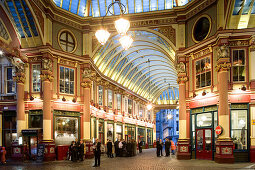 Leadenhall Market, viktorianischen Gusseisen Bau, London, England, Europa