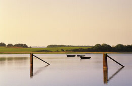 Boats in Having bay, Rugen island, Mecklenburg-Western Pomerania, Germany