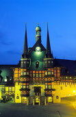 Europa, Deutschland, Sachsen-Anhalt, Saxony-Anhalt, Harz, mittelalterliches Rathaus in Wernigerode