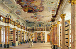 Europa, Deutschland, Bayern, Ottobeuren, Alte Bibliothek Benediktinerabtei Ottobeuren