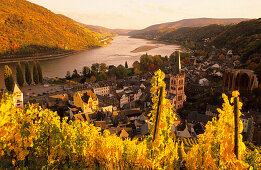 Europe, Germany, Rhineland-Palatinate, view upon Bacharach, Rhine