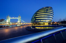 Europe, Great Britain, England, London, City Hall of London on the south bank of the River Thames