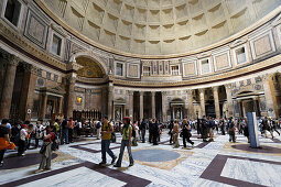 Inside the dome of the Pantheon, Rome, Italy