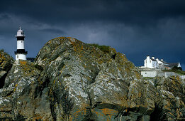 Lighthouse at Dunagree Point, Inishowen peninsula, County Donegal, Ireland, Europe