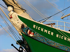 Detail of the Museum Ship Rickmer Rickmers, Hanseatic City of Hamburg, Germany
