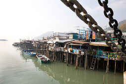 Menschenleeres Fischerdorf Tai O auf der Insel Lantau, Hong Kong, China, Asien