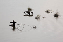 Fischer im Mekong Fluss, Vientiane, Provinz Vientiane, Laos