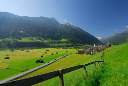 village of Neustift, valley Stubaital, Stubaier Alpen range, Stubai, Tyrol, Austria