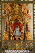 madonna in chapell Lorettokapelle, pilgrimage chapell, interior view, Oberstdorf, Allgaeu range, Allgaeu, Swabia, Bavaria, Germany