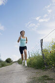 or, Colour, Contemporary, Country road, Country roads, Daytime, Exercise, Exterior, Female, Fence, Fences, Field, Fields, Fit, Fitness, Flower, Flowers, Full-body, Full-length, Generation X, Health, H