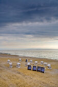 Beach Chair at Beach, Sylt Island, North Frisian Islands, Schleswig-Holstein, Germany