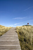 Sea mark between dunes, Amrum Island, Schleswig-Holstein, Germany