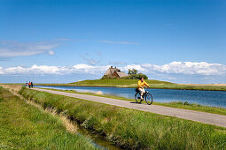 Kirchwarft, Hallig Hooge, Nordfriesland, Schleswig-Holstein, Deutschland