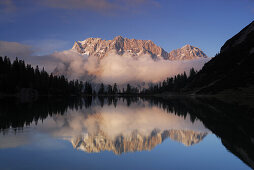 Lake Seebensee with Zugspitz range, Tyrol, Austria