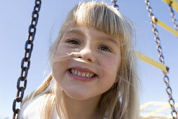 Ava at the playground.  4 year old girl.  White Rock, BC Canada