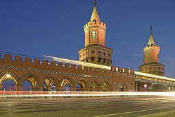 Oberbaum Bridge at night, Berlin, Germany